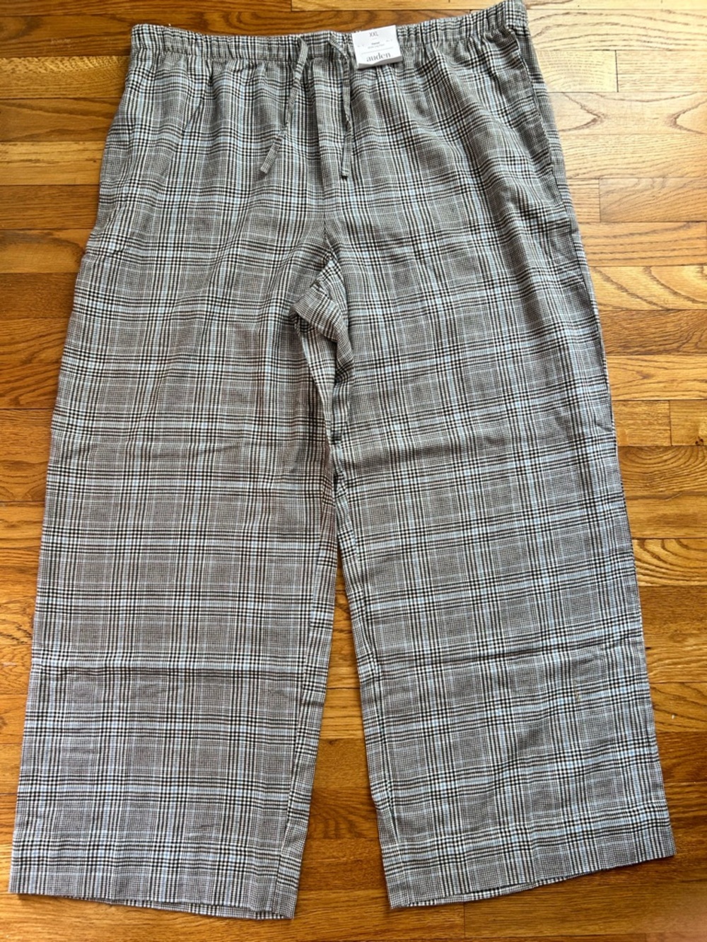 Auden Gray Plaid Women's wide-leg Lounge Pants